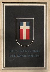Cover of the 1947 Saar constitution Verfassung des Saarlandes 1948.jpg
