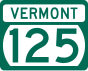 Vermont Route 125 signo