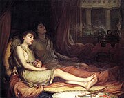 Sleep and his half-brother Death (Hypnos and Thanatos) by John William Waterhouse (1874)