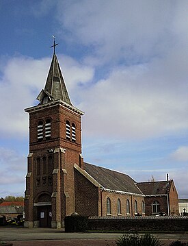 A igreja de St. Vaast, situada em Wicres.