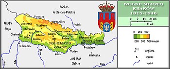 Karte der Republik Krakau