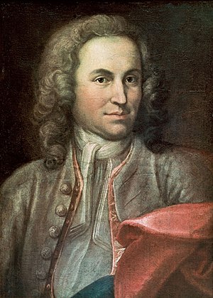 English: Young Johann Sebastian Bach. 1715. Te...