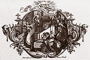 Michael Heinrich Rentz: Signet für den Prager Drucker K. F. Rosenmüller COLLIGO FLORES (1740)