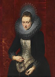 Portret van een jonge vrouw met een rozenkrans (1609-1610), Museo Thyssen-Bornemisza te Madrid