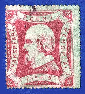 William Shakespeare poster stamp issued in 186...