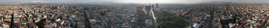 360° Panoramaansicht von Mexico City, gesehen vom Torre Latinoamericana