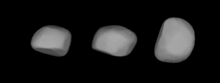 Tri-dimensia modelo de 532 Herculina laŭ inverso de luma kurbo