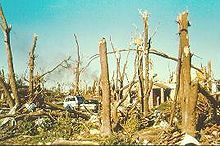 Damage from the 1991 tornado. Andover91tordamg.JPG