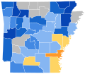 1844 United States Presidential Election in Arkansas by County