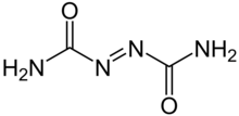 Skeletal formula of azodicarbonamide