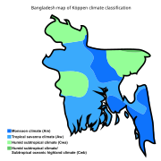 Кліматична карта Бангладеш (за Кеппеном)