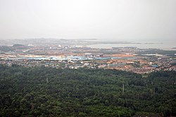 An aerial view of Batam