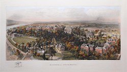 Bucknell campus in 1907 Bucknell-Campus-Painting.jpg