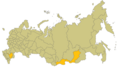Régions russes avec la majorité de bouddhistes.