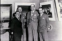 Left to right: Candido Portinari, Antônio Bento, Mário de Andrade and Rodrigo Melo Franco