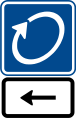 Turn to follow circular route (formerly used )