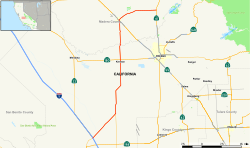 Karte der California State Route 145