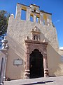 Unoccupied bell-gable in a chapel at San Luis de la Paz, Mexico.