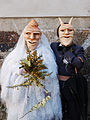 Image 15A bride and her groom in the carnival of Lazarim, Portugal (from Culture of Portugal)
