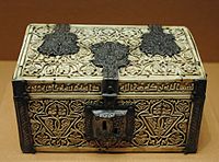 Skrinjica, slonovina in srebro, kalifat Córdoba, 966