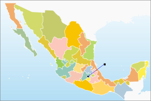 blank map of mexico