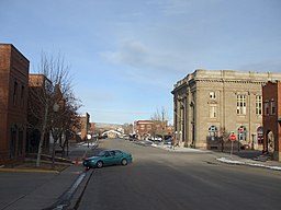 Gatuvy från Evanstons historiska centrum.