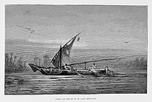 Traditionele vissersboot in 1882