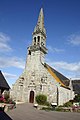 Poullan-sur-Mer : église paroissiale Saint-Cadoan, vue d'ensemble de façade avant.