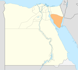 South Sinai Governorate on the map of Egypt