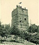 Der Sorbenturm auf einer historischen Ansichtskarte des Verlages Brück & Sohn (1901)