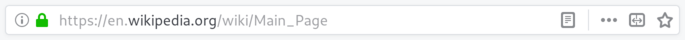 Firefox's address bar when visiting the English Wikipedia Firefox 62 address bar - Wikipedia.png