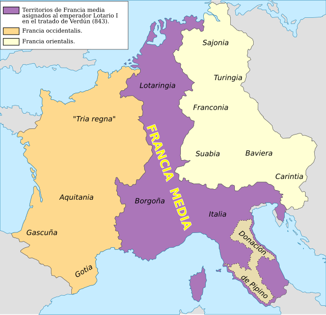 Midden-Francië in 843