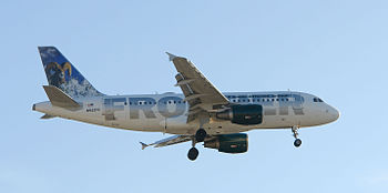 Frontier Airlines - Airbus on short final