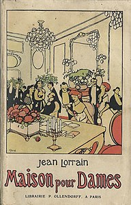 Maison pour dames, couverture illustrée par Xavier Gosé (Librairie Paul Ollendorff, 1908).