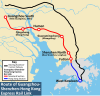 Route Map of Guangzhou-Shenzhen-Hongkong Express Rail Link