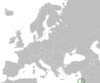 Location map for the Holy See and the State of Palestine.