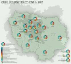 Île-de-France 2012 INSEE employment, population and unemployment Île-de-France 2012 INSEE employment, population and unemployment statistics, organised by arrondissement (national) and department