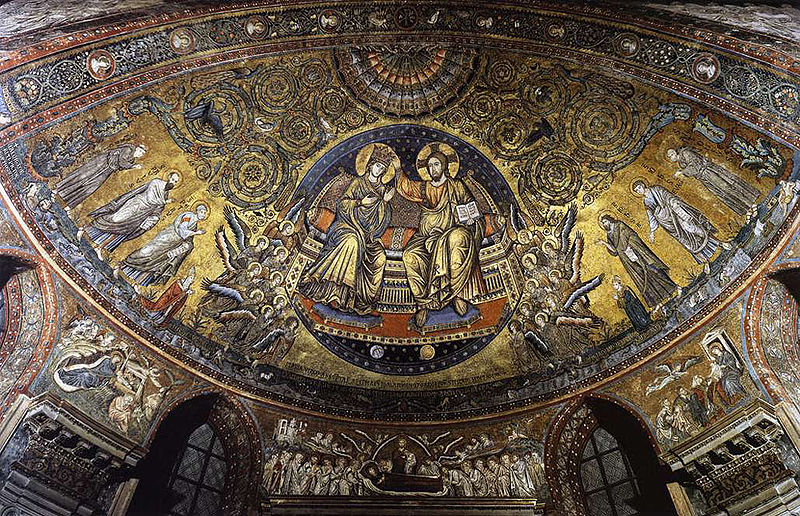 Ficheiro:Jacopo torriti, coronation of the virgin, santa maria maggiore, rome.jpg