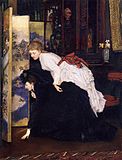 James Tissot, Young Women Looking at Japanese Objects, 1869–1870