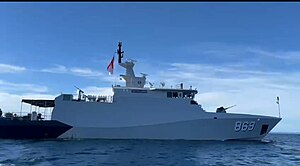 KRI Gulamah-869 di Kepulauan Widi 2022