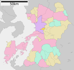 Location of Kashima in Kumamoto Prefecture