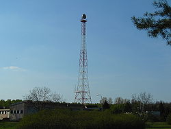 Radio relay tower in Konstantynów