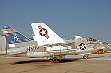 A-7A of VA-203, the "Blue Dolphins", at NAS Jacksonville Florida in 1976 LTV A-7A 154345 VA-203 JAX 19.07.76 edited-2.jpg