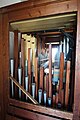 Blick in das Pfeifenwerk der Ott-Oberlinger-Orgel der ev. Kirche zu Lich-Eberstadt