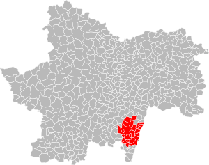 Lage des Gemeindeverbandes im Département Saône-et-Loire