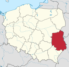 Voivodia de Lublin Województwo lubelskie no mapa da Polônia