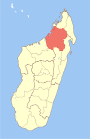 Расположение на Мадагаскаре