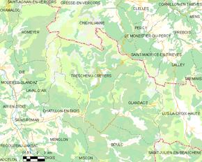 Poziția localității Treschenu-Creyers