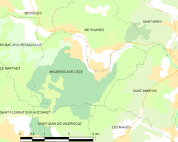 Molières-sur-Cèze - Localizazion