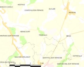 Poziția localității Troisvaux